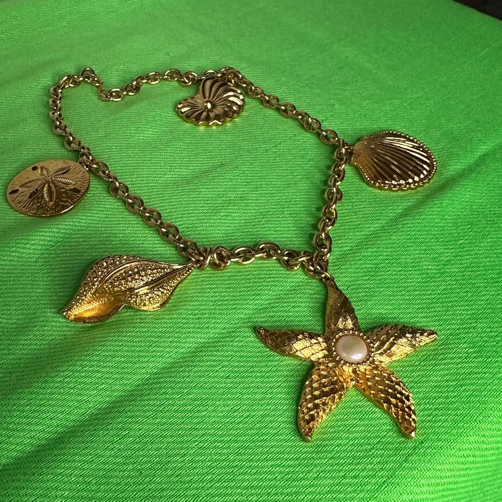 Kenneth Jay Lane jewelry, Vintage, Royal Sea statement necklace.